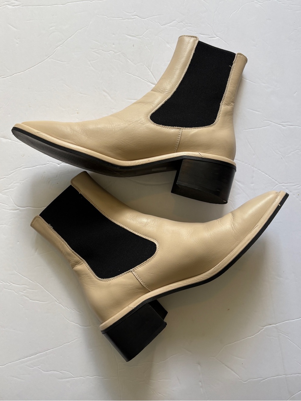 Maguire Morella Heeled Chelsea Boots Beige Black Sz 41 Handmade In Spain 10.5/11 - Picture 6 of 12